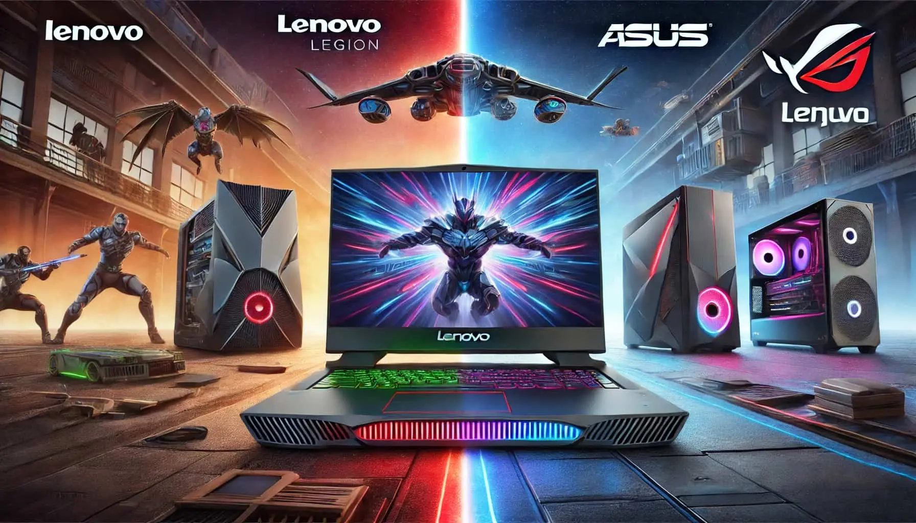 مقایسه لپ تاپ های لنوو و ایسوس برای بازی