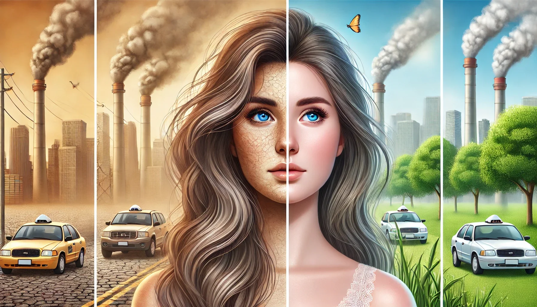 تاثیر آلودگی هوا بر پوست