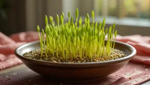 تصویر سبزه عید با دانه عدس،در مقاله رشد سریع سبزه عید