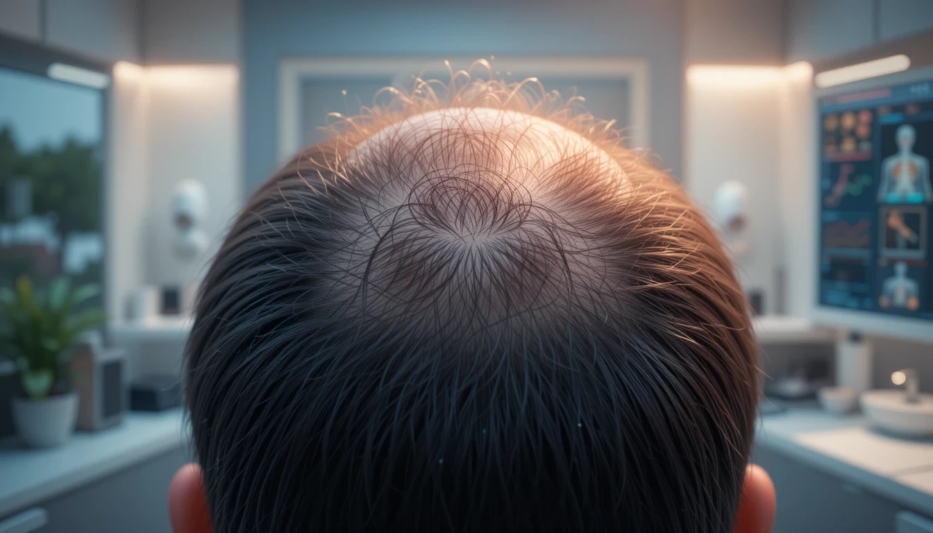 ریزش موی موضعی از فرق سر