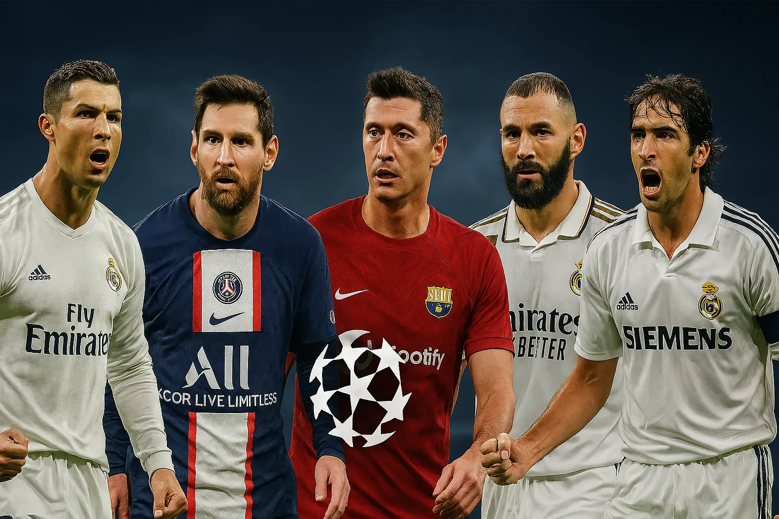 جدول برترین بازیکنان لیگ قهرمانان اروپا