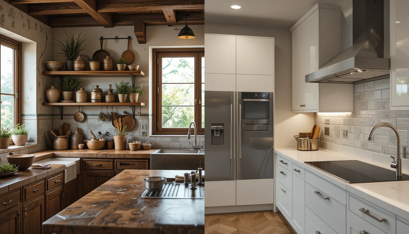 مقایسه وسایل آشپزخانه مدرن و سنتی