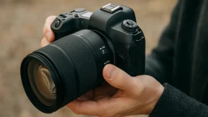 دوربین در دست