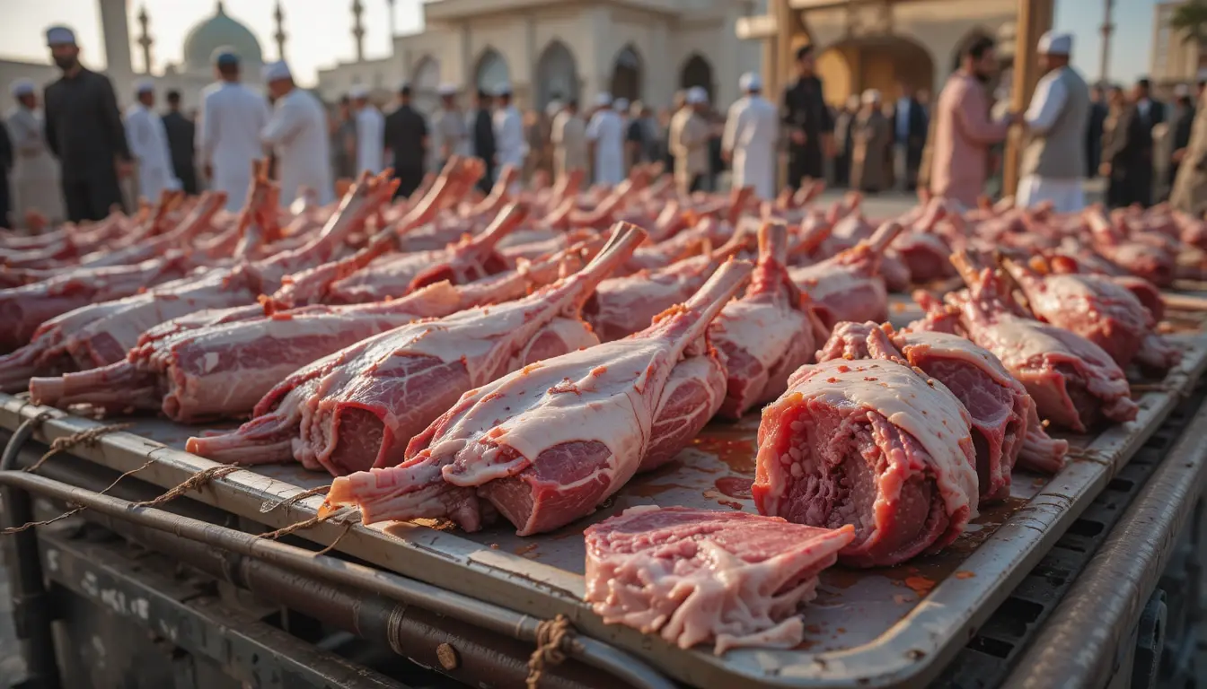 غذاهای سنتی عید قربان . گوشت قربانی عید قربان