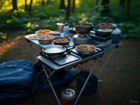 وسایل کمپینگ در جنگل