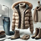 استایل زمستانی با پافر کوتاه