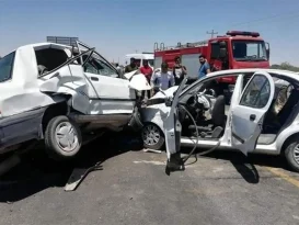 علت تصادفات نوروزی- ماشین - تصادف - پراید - آتشنشانی