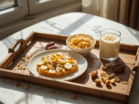 سینی سحری سریع و سبک با نان و پنیر و ماست برای سحری چی بخوریم؟