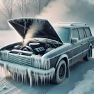 یخ زدن رادیاتور ماشین در فصل زمستان